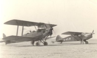 Tiger Moth G-ANOD (foreground) and Wicko G-AFJB
